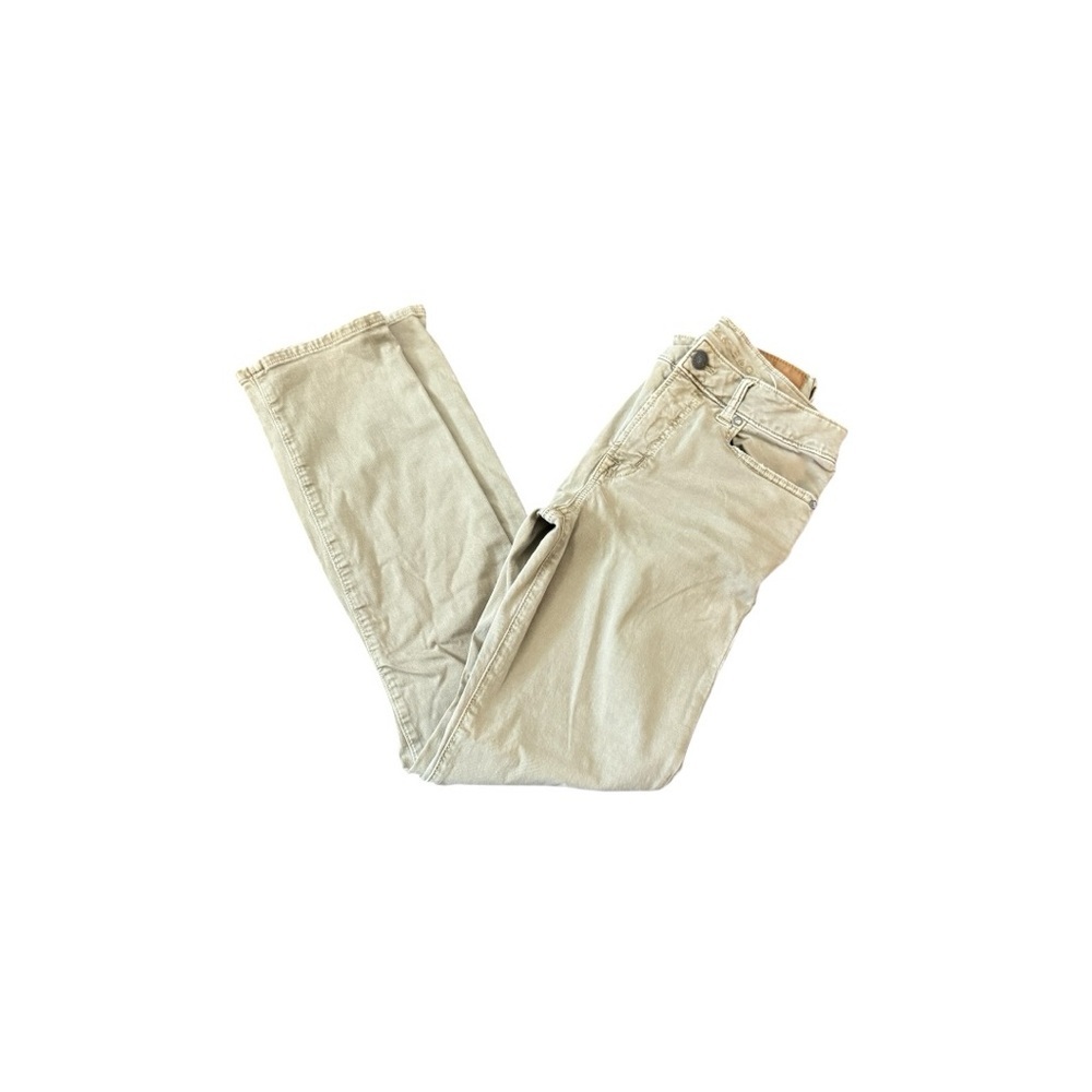 American Eagle Outfitters Men’s Straight Jeans in Light Khaki - Picture 6 of 8